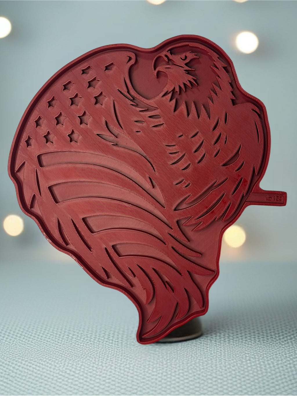 Large eagle with flag wall art mold 12x11x.5