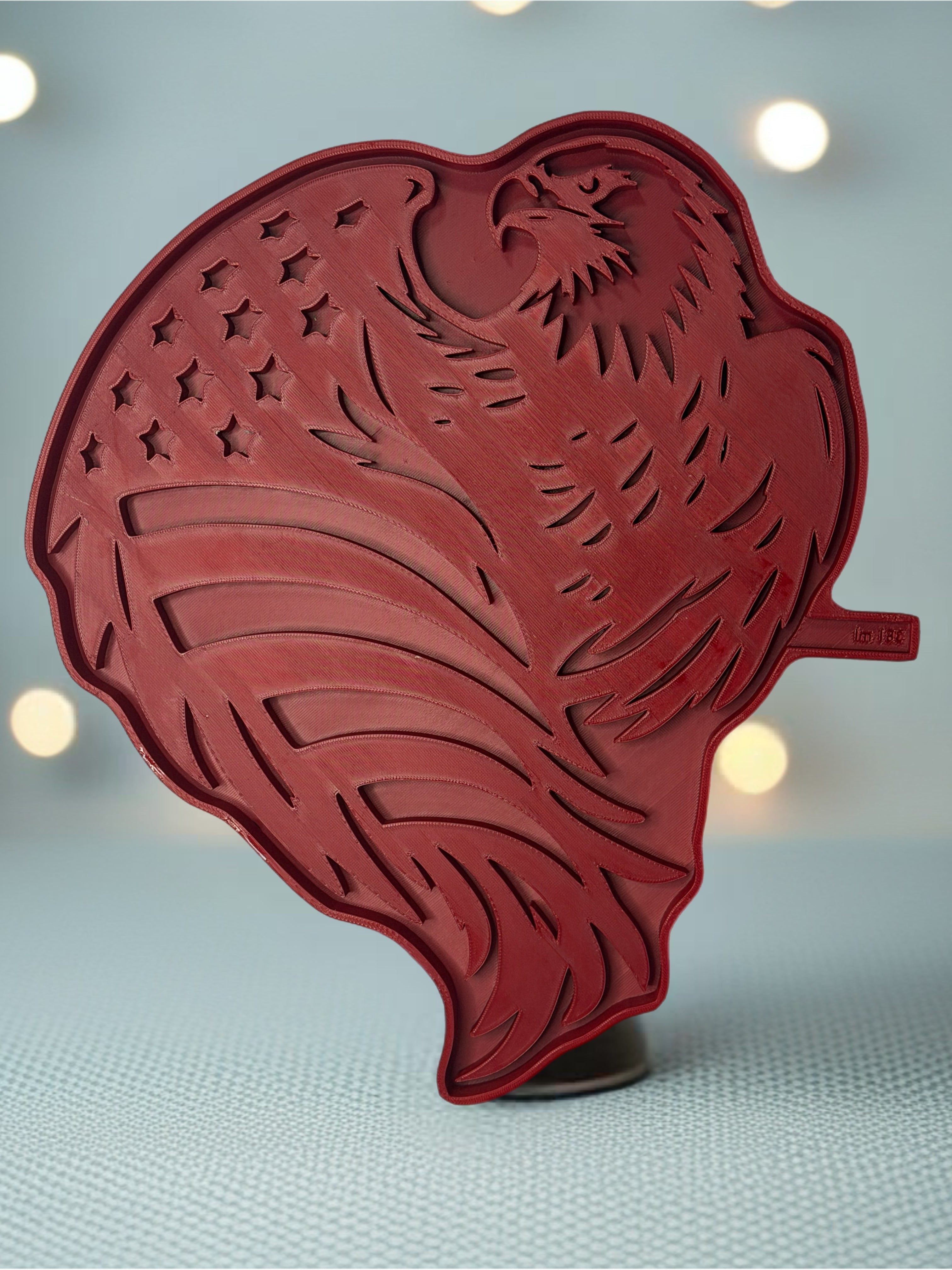 Large eagle with flag wall art mold 12x11x.5