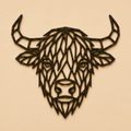Geometric Highland Cow Template