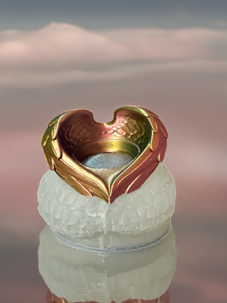 Angel wing tea light mold