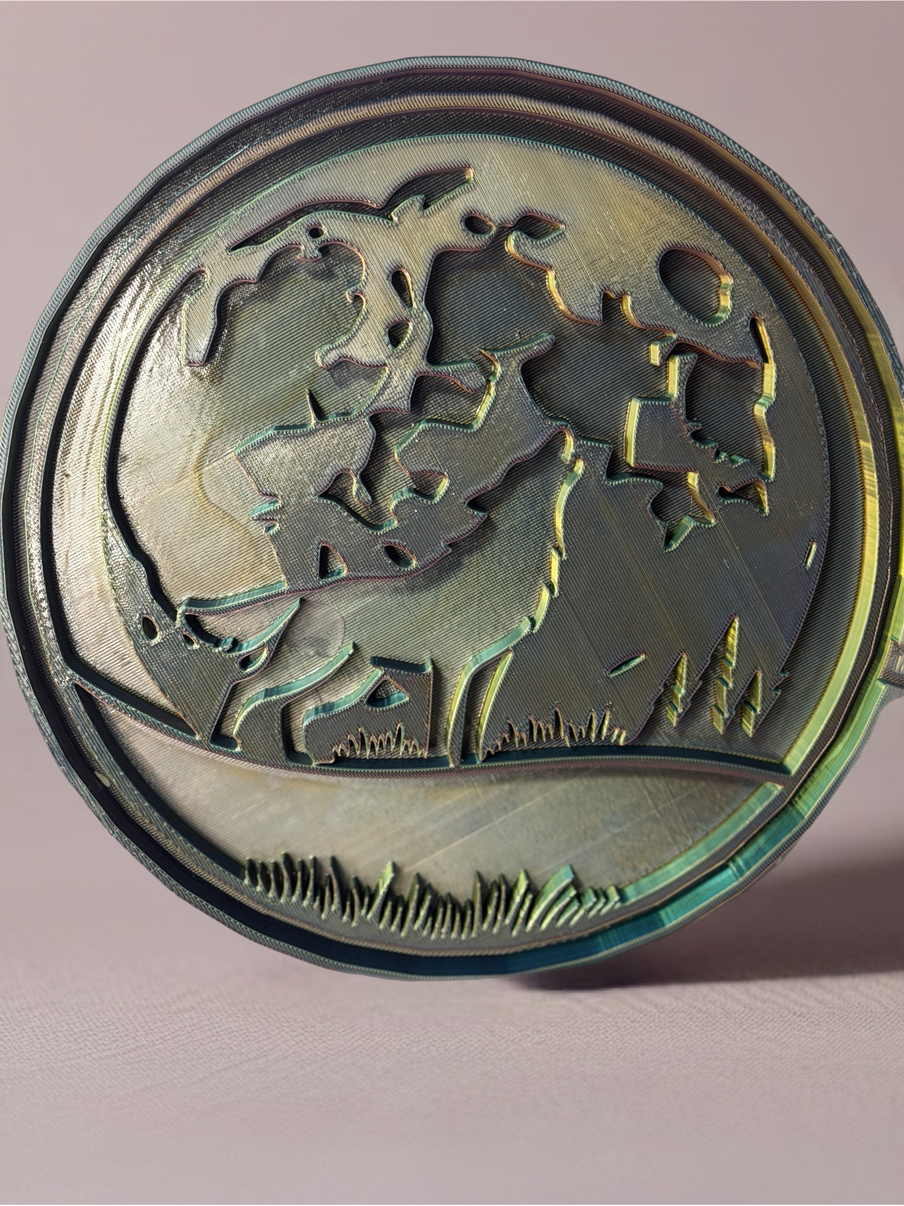Wolf Howling at the Moon Silicone Mold