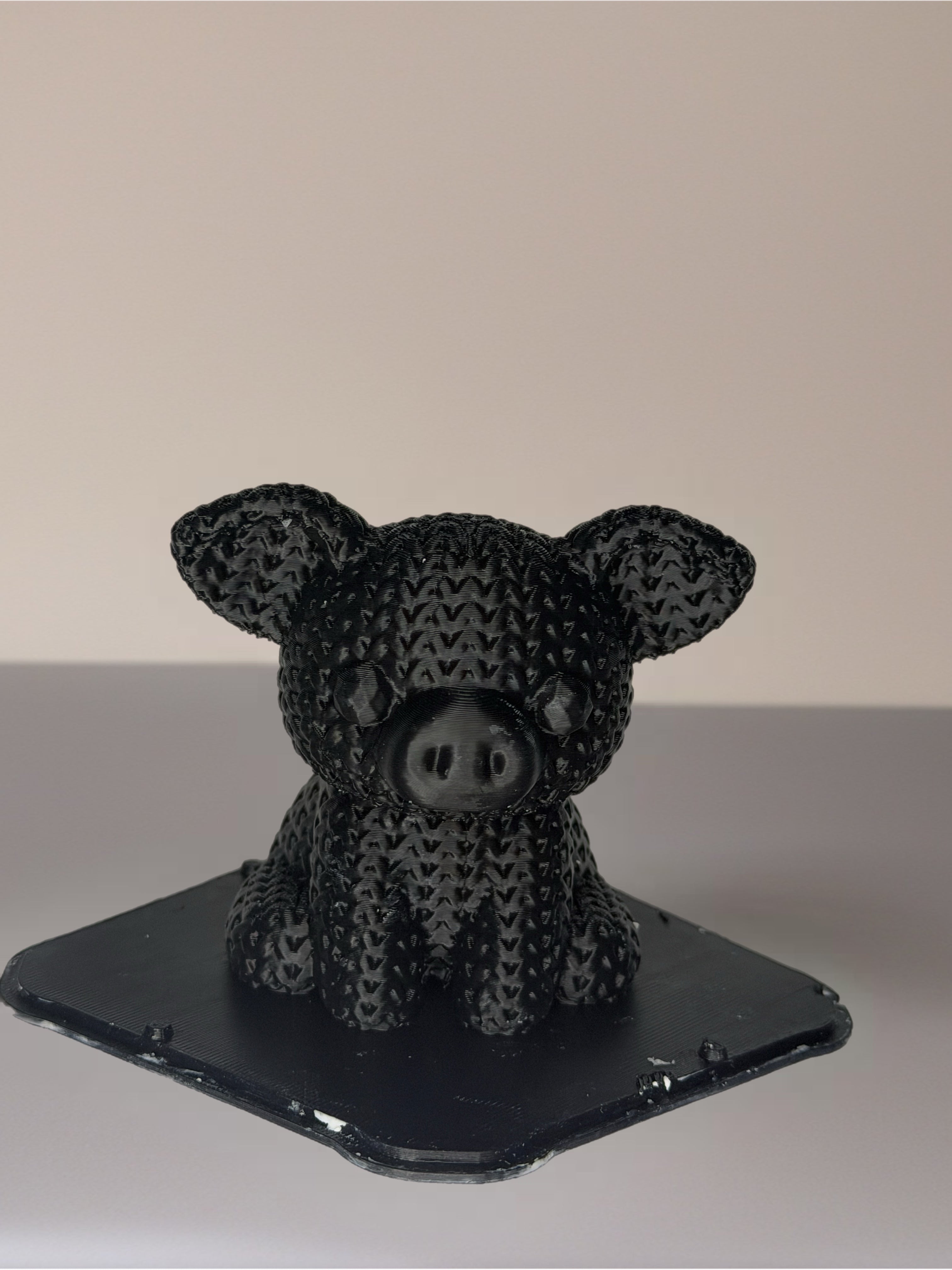 Sitting Crochet Pig Mold
