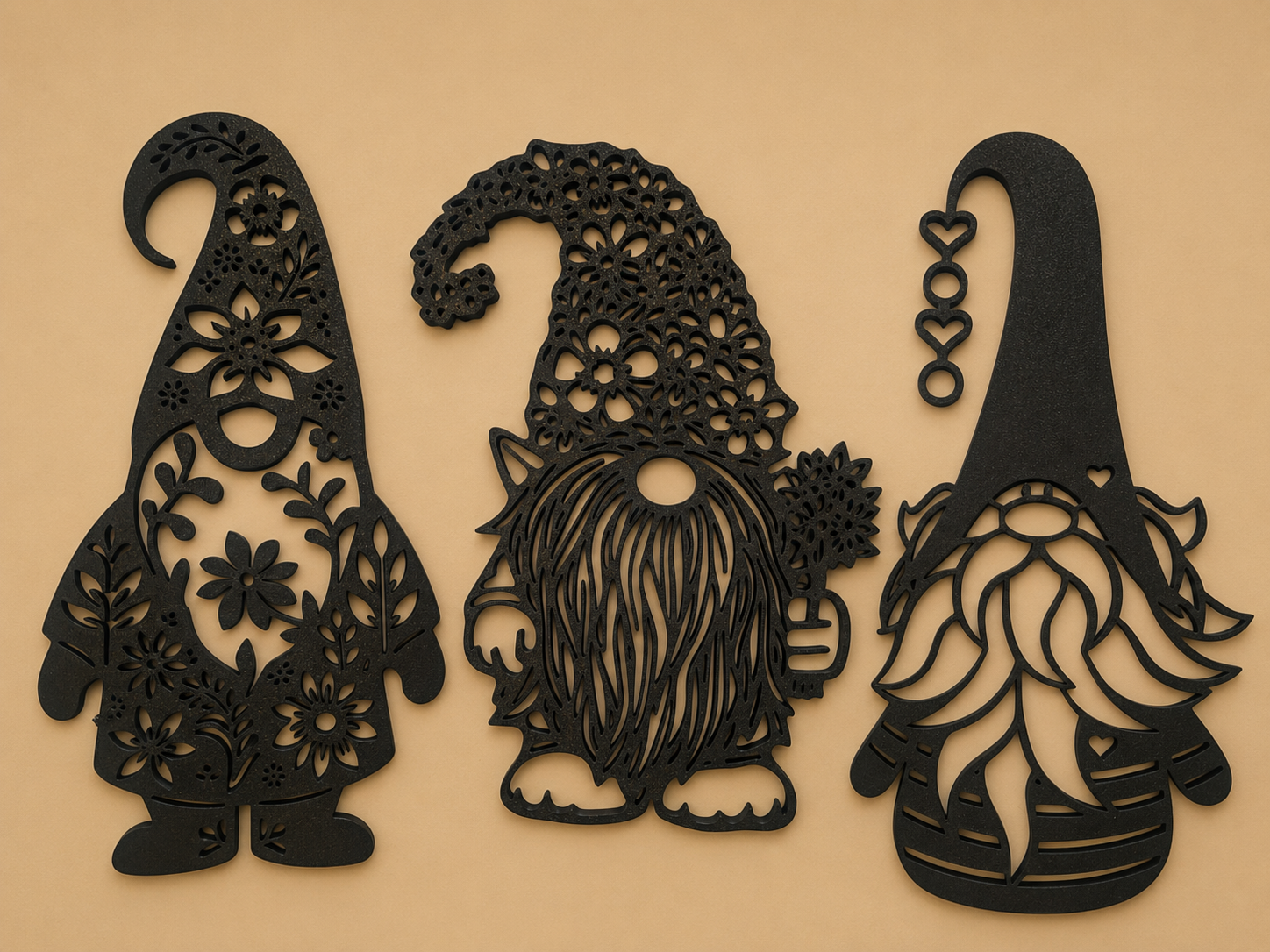 Set of Three Gnome Templates