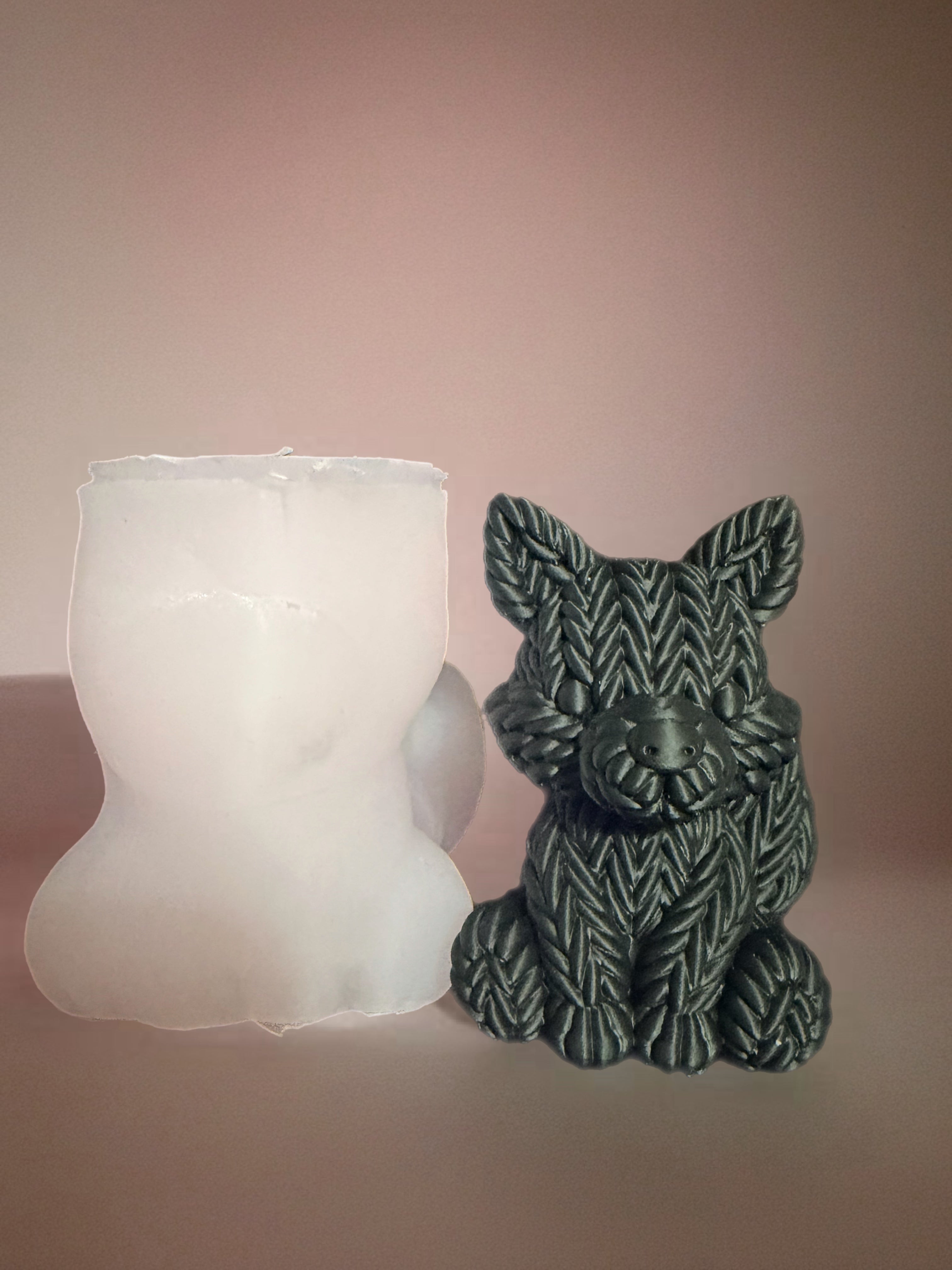 Crochet wolf silicone mold