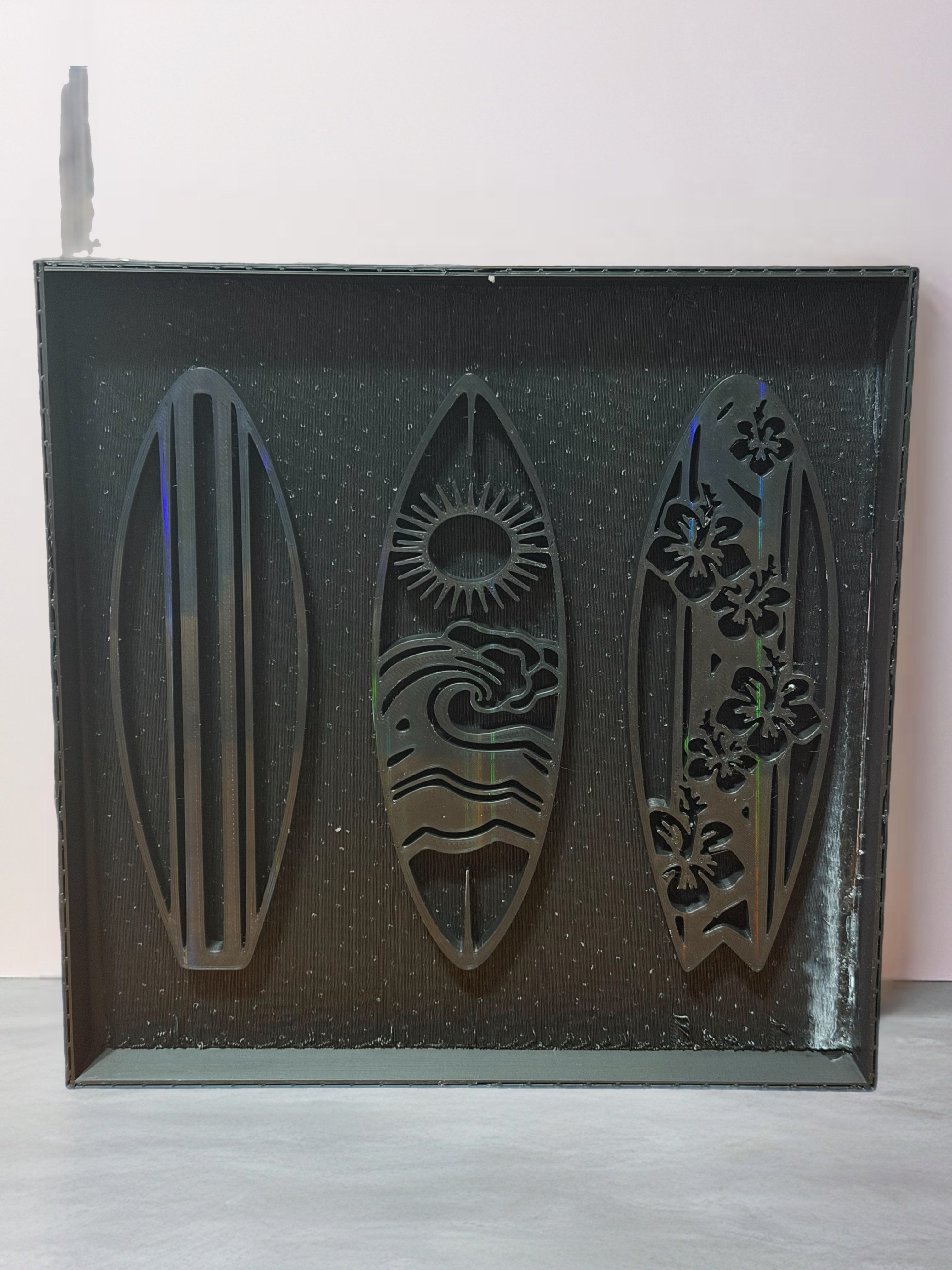 3 surfboard holographic silicone mold