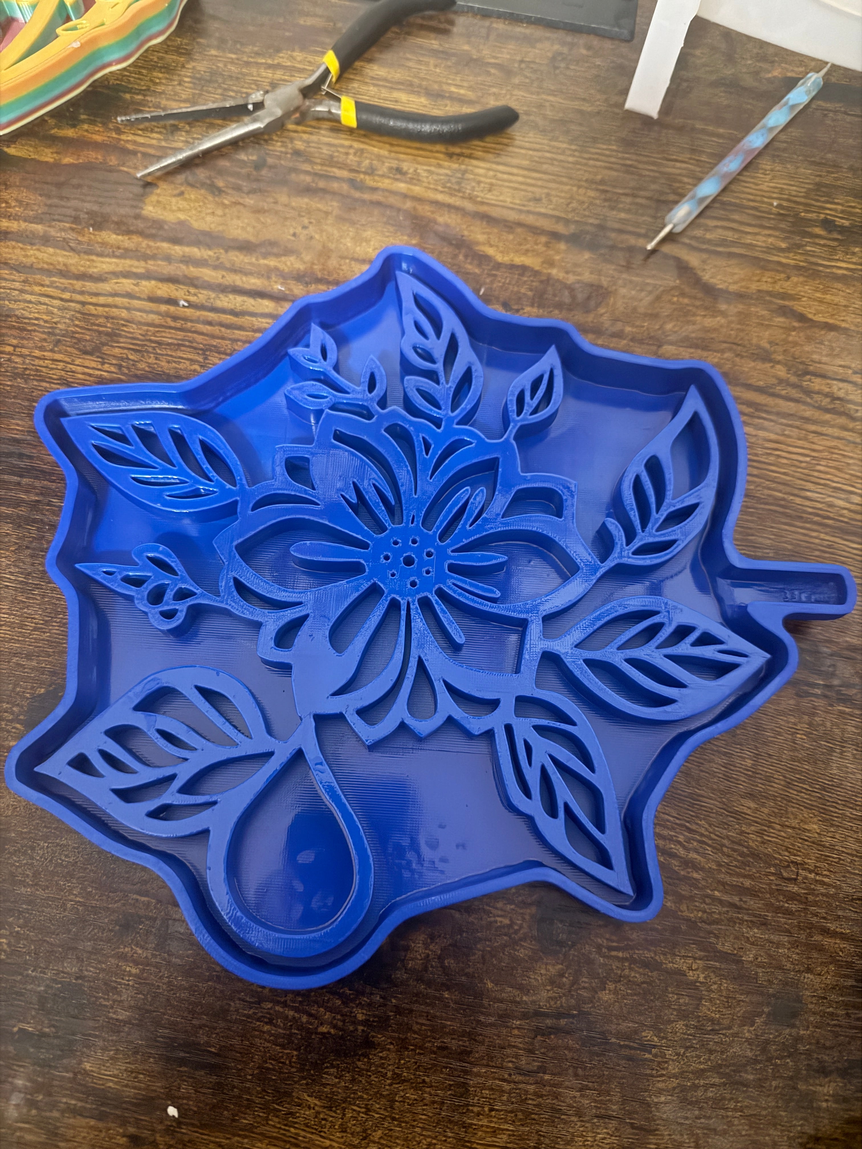 Flower wall art silicone mold