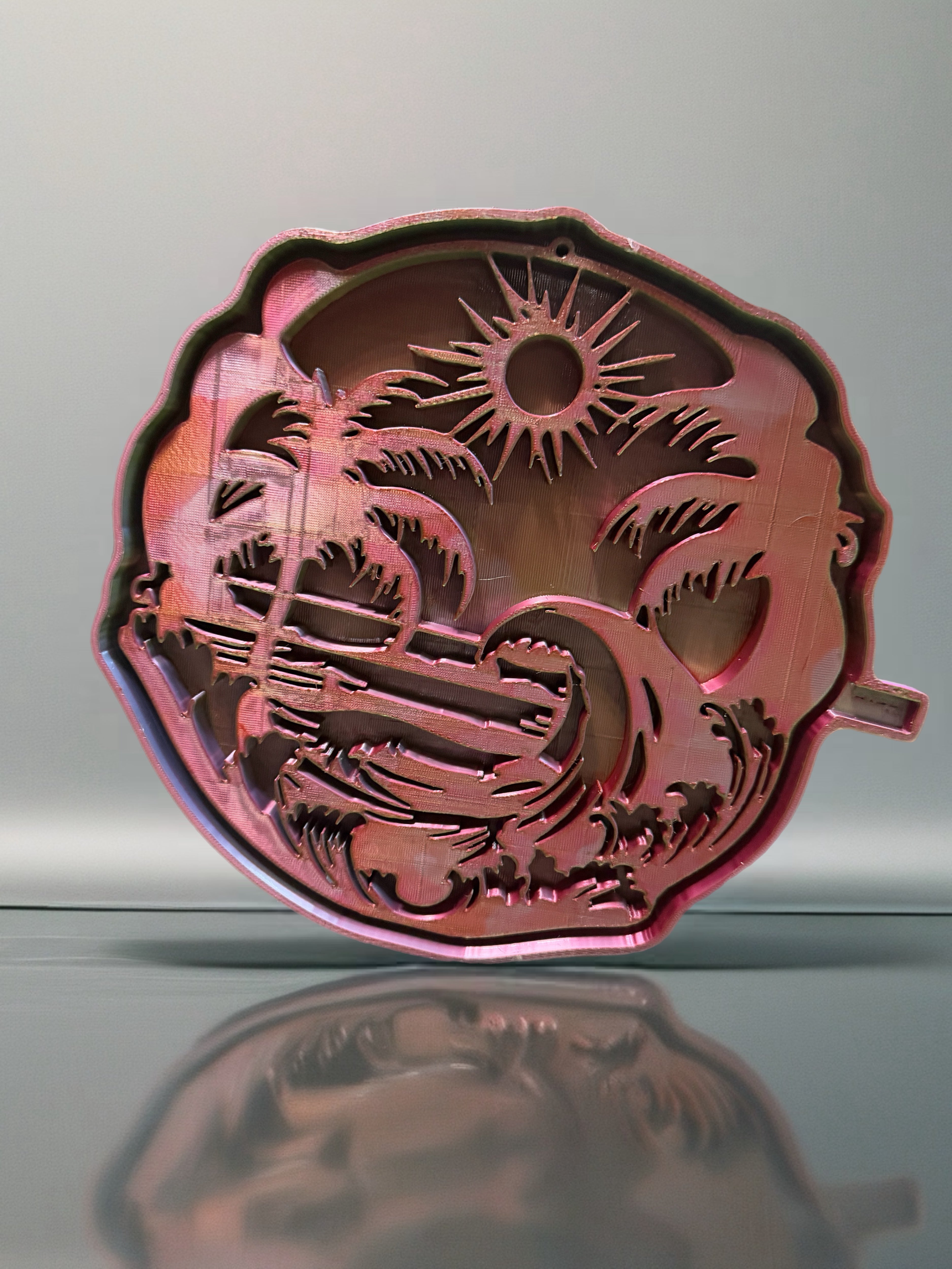 Beach scene wall art silicone mold