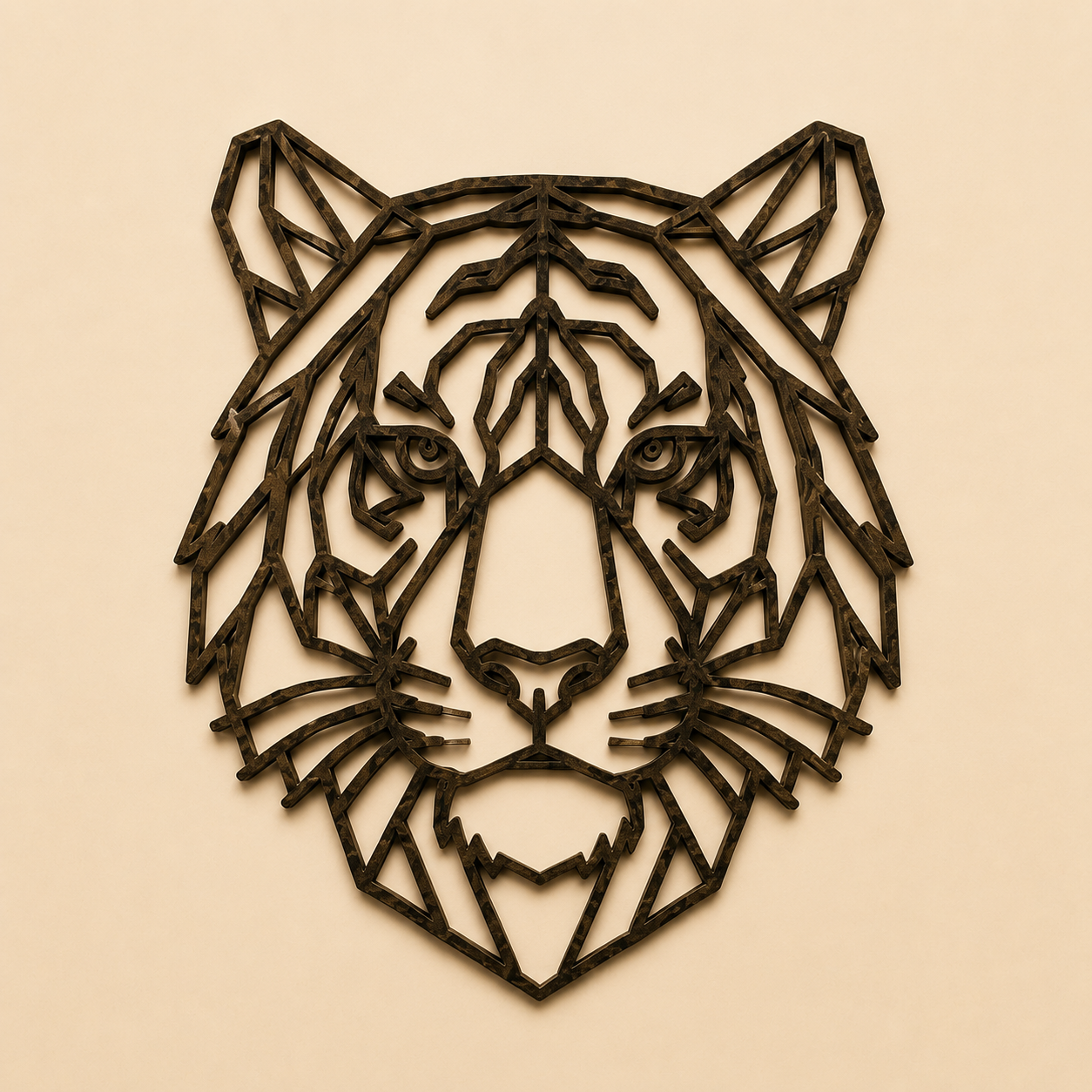 Geometric Tiger Head Template