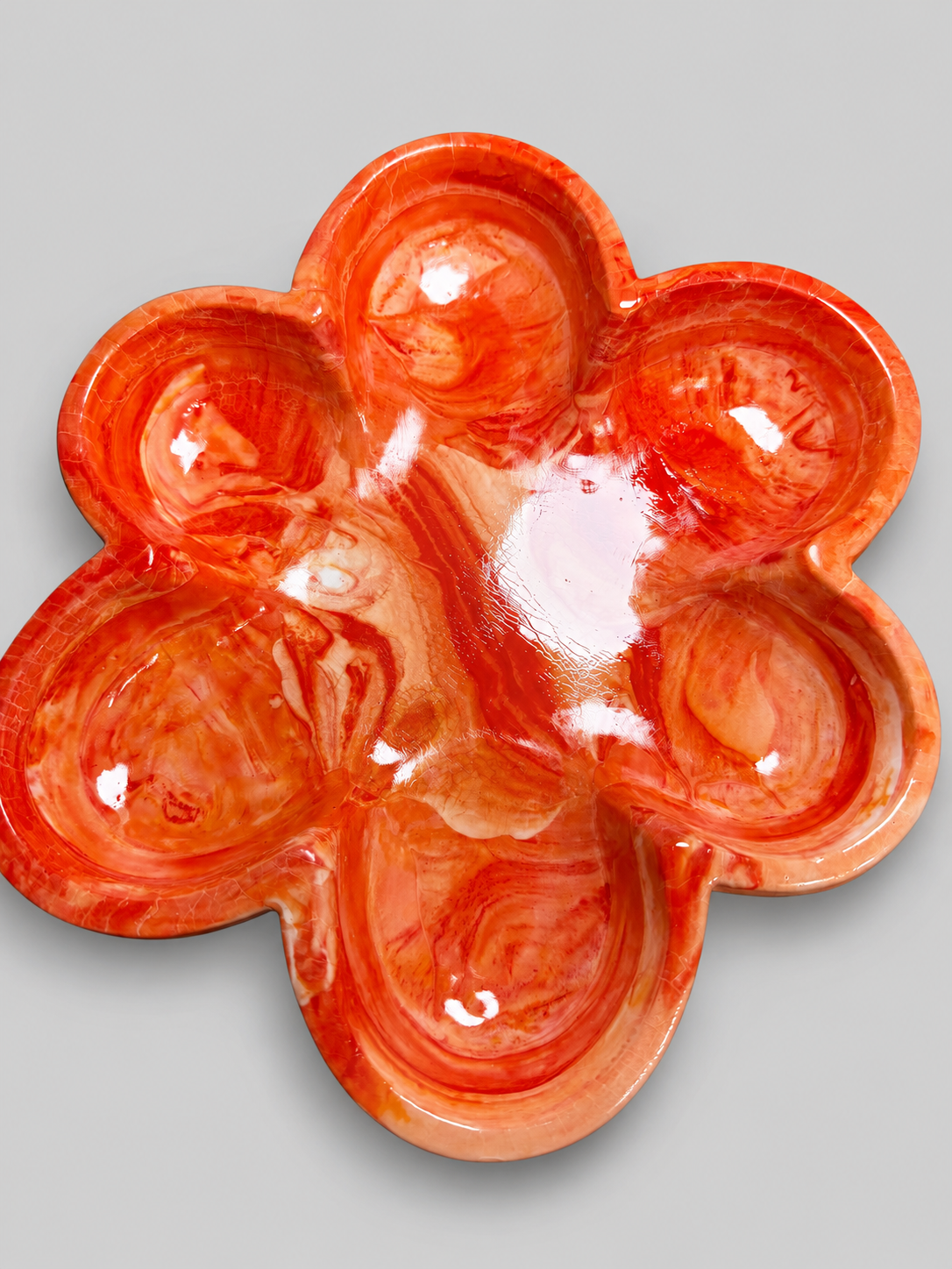 Six-Petal Flower Divided Tray Silicone Mold