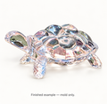 Faceted turtle finished example; mold only