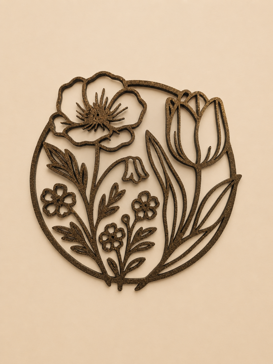 Floral Garden Circle Template