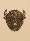 Intricate Highland Bull Layered Template