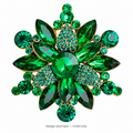 Green floral starburst design example — mold only
