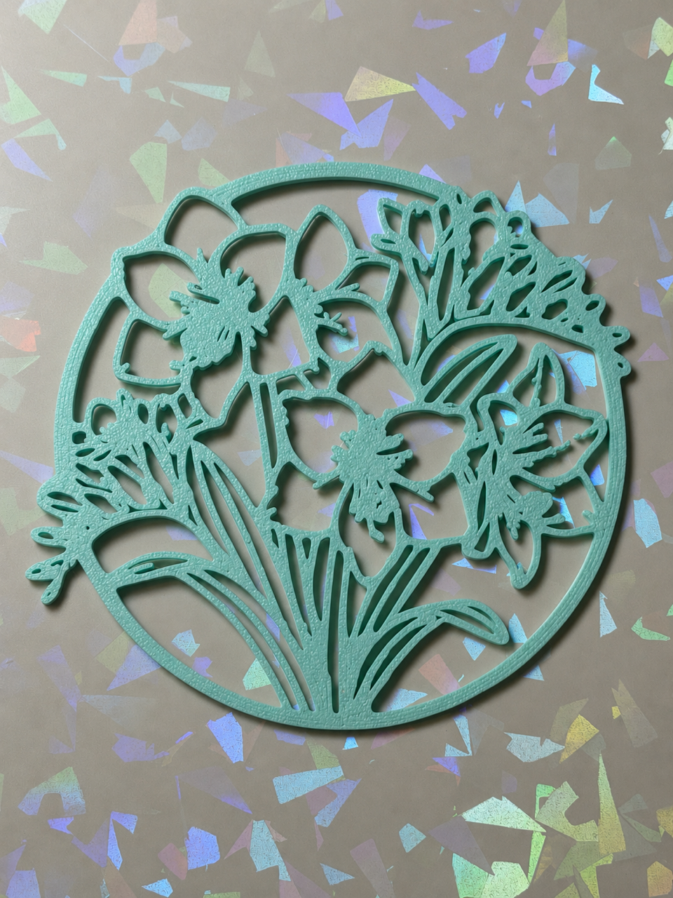 Circular Daffodils Template