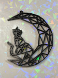 Geometric Moon with cat Template