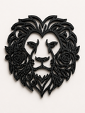 Lion Face with floral accents template
