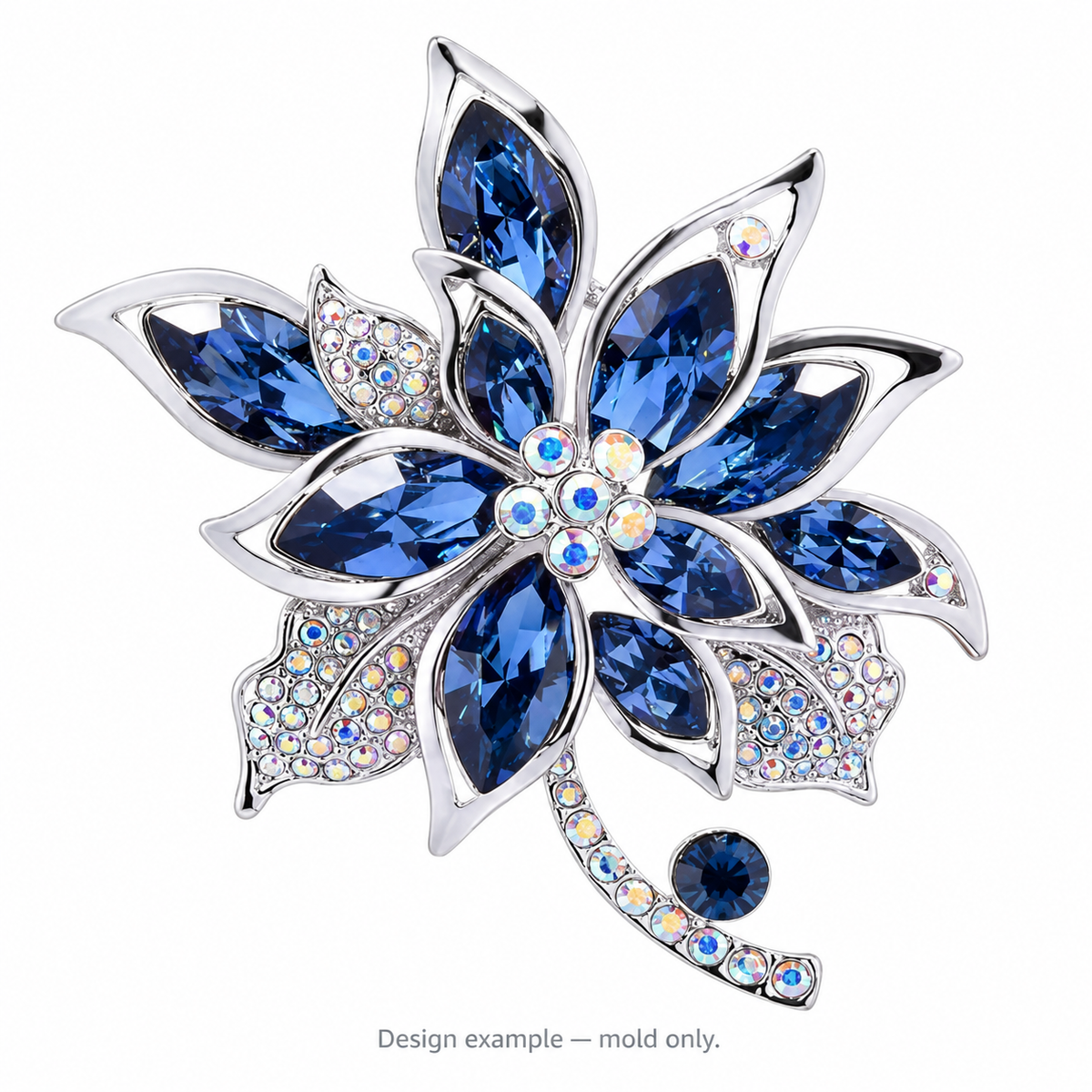 Jeweled flower design example — mold only