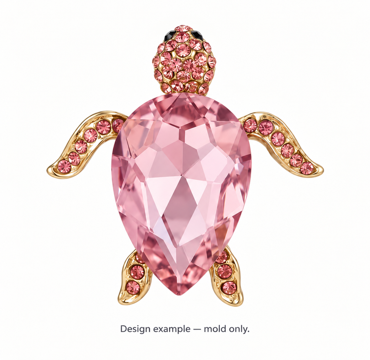 Jeweled sea turtle design example — mold only