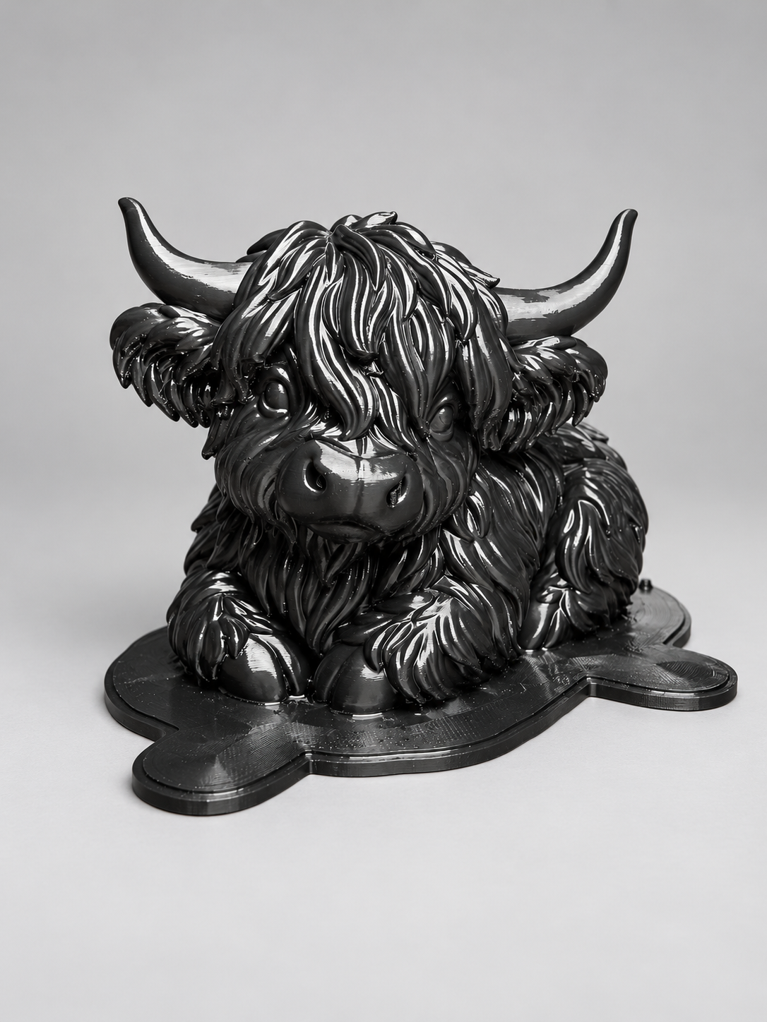 5-inch Laying Highland Cow Mold design example. Mold only.