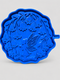 Blue Lily of the Valley fairy silicone mold on a clean light-gray background