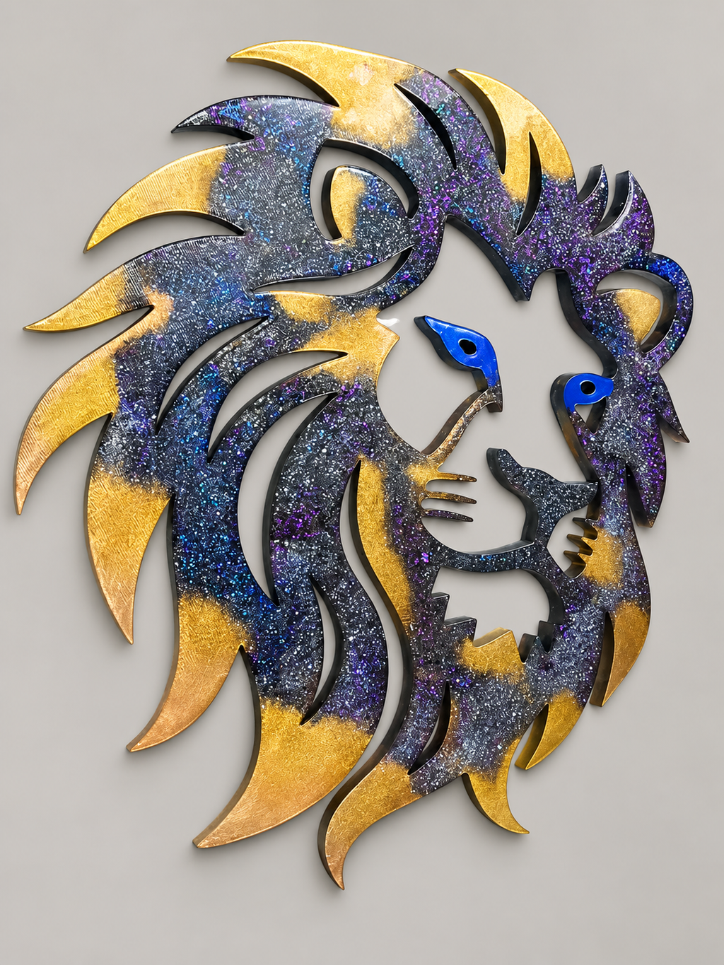 Example of finished resin lion head; mold only