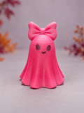 Cute Bow Ghost Resin Mold on a subtle Halloween background