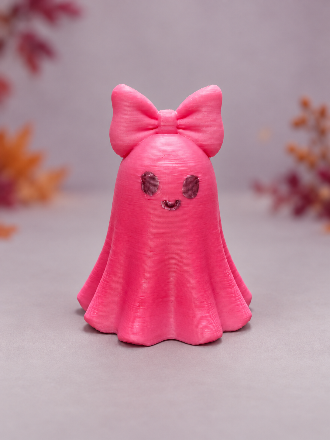 Cute Bow Ghost Resin Mold on a subtle Halloween background