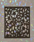 Floral square Template on iridescent background