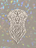 Golden Retriever Template on iridescent background