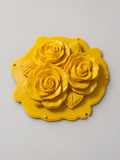 Three rose floral silicone mold